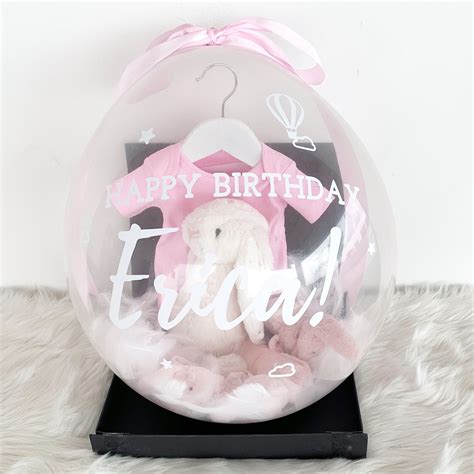 Personalised Name Plain Gift Balloon Inch Clear Design Hotair