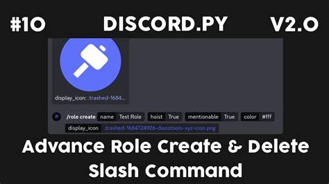 Discord Py V2 Advance Role Create And Delete Slash Command Part 10