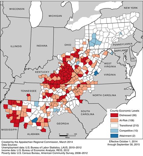 County Economic Status in Appalachia, FY 2015 - Appalachian Regional Commission