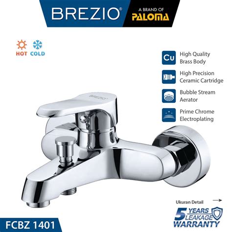 Jual BREZIO FCBZ 1401 Keran Mixer Bathtub Shower Mandi Kran Panas