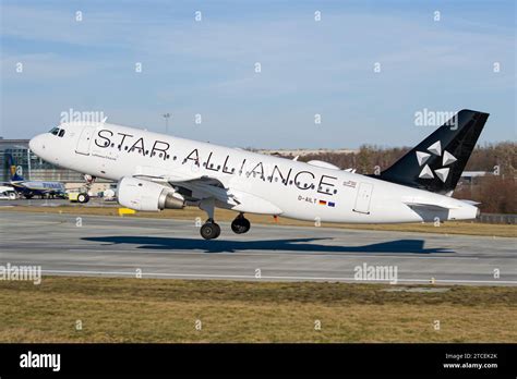 Lufthansa CityLine Airbus A319 100 In Star Alliance Livery Taking Off