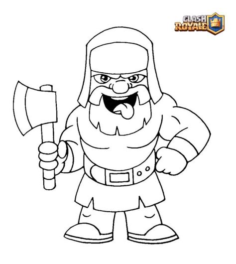 Coloriage Bûcheron Du Clash Royale Dessin Gratuit à Imprimer