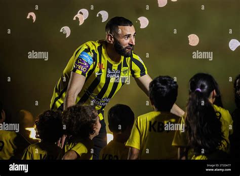 File photo - French football player Karim Benzema is presented to Al ...