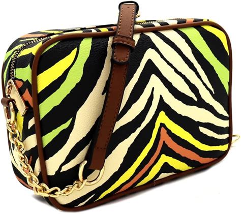 Buy Girls Womens Leopard Snake Zebra Print Faux Leather Square