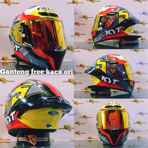 Jual Helm Full Face Kyt Tt Course Motif Jaume Masia Paket Ganteng