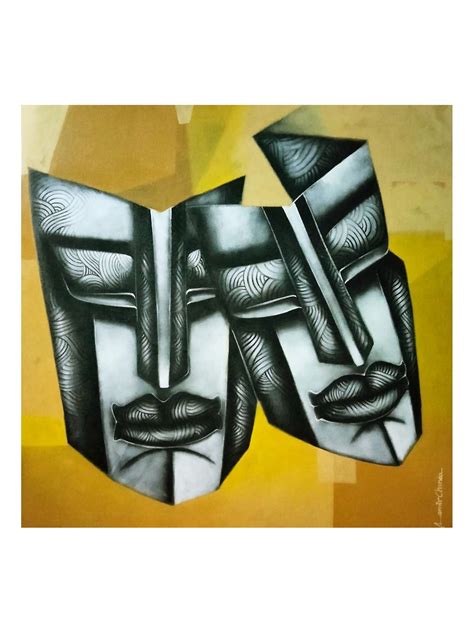 Double Face Modern Art | Acrylic On Canvas | By Samir Chanda | Exotic ...