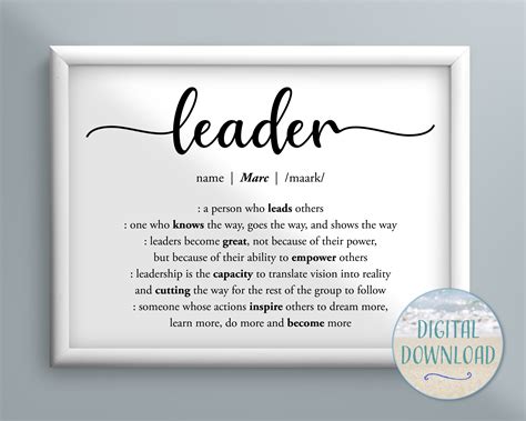 Personalized Leader T Thank You T For Boss Digital Download