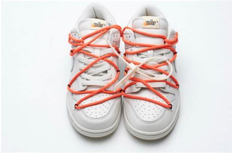 Fake Nike Dunk Low Off-White White Black Orange - Rep Sneaker