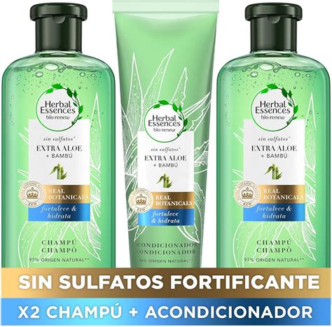 Herbal Essences Champ Sin Sulfatos Sin Siliconas Con Aloe Intenso Y