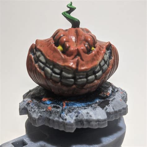 3D Print Of Evil Grinning Pumpkin Head By Grimnationgaming