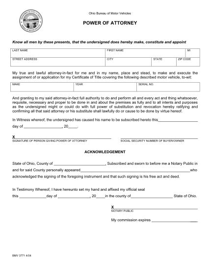 12 Medical Power Of Attorney Form Ohio Free To Edit Download And Print Cocodoc