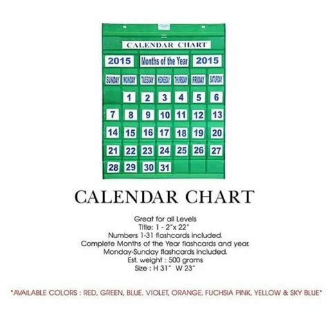 CALENDAR POCKET CHART | Lazada PH