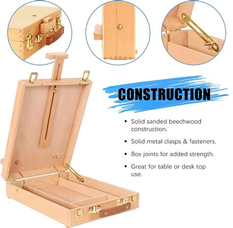 Art Supplies Box Easel Sketchbox Painting Storage Box Adjust Wood