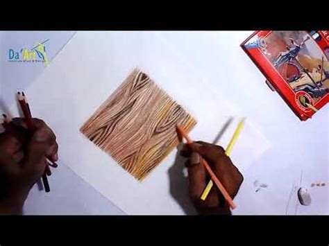 WOODEN TEXTURE DRAWING WITH COLOR PENCILS ONLINE DEMONSTRATION DA