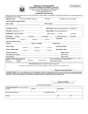 Philippine Consulate Calgary Passport Renewal Form Printable Form 2024