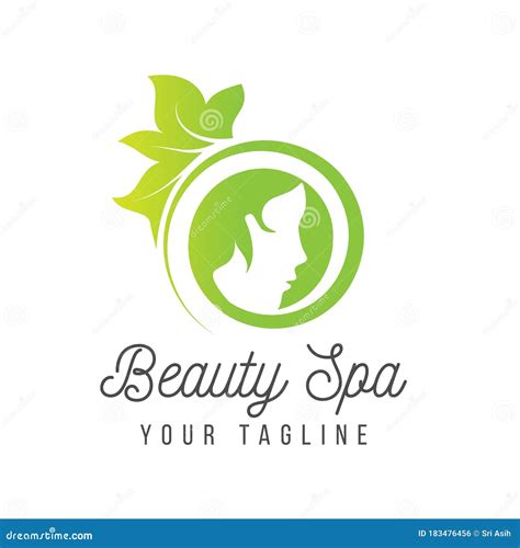 Beautiful Green Spa Logo Stock Vector Illustration Of Hair 183476456