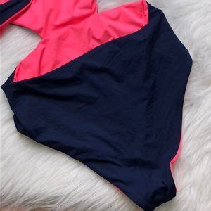 L Space Swim Lspace Hot Pink Navy Reversible One Piece Bikini S Poshmark