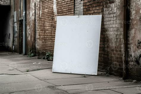 a Blank white sign board mockup isolated outside 23307738 Stock Photo ...