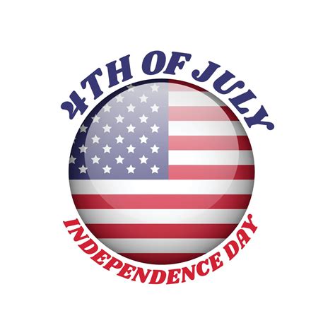 Circular American flag emblem for Independence Day celebration