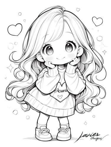 Muñecas Kawaii Para Colorear E Imprimir Manualidades De Dibujo Chibi Coloring Pages Cartoon