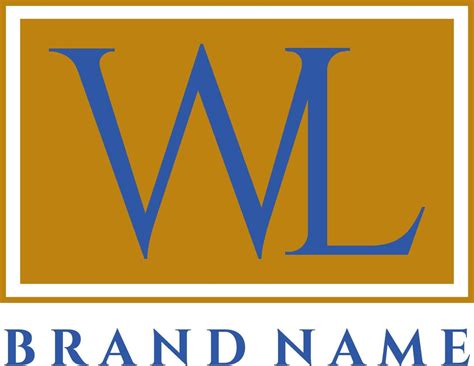 wl initial letter logo design  vector art  vecteezy