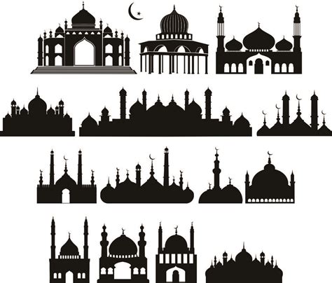 Islamic style architecture silhouette vector png images – Artofit