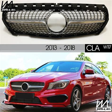 Panamericana Type Black Silver Front Bumper Diamonds Grille Replacement