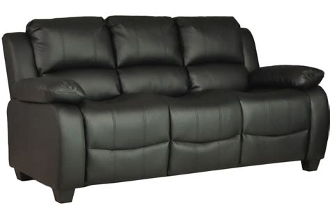 Valerie Black Leather Seater Sofa Furnitureinstore