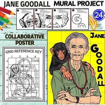 Jane Goodall Collaboration Poster Mural Project Womens History Month Craft