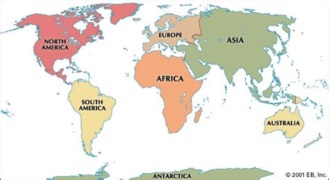 world map continents