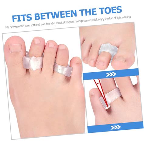 Frcolor Pairs Gel Toe Separators For Men Toe Spacers Bunion