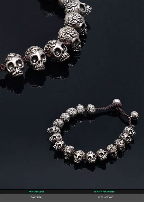 Accessories :: Bracelets :: Multi Stainless Steel Skull Metal Beads ...