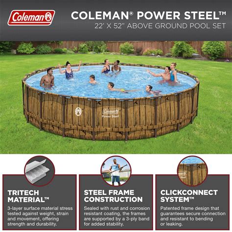 Coleman® 22 X 52 Power Steel Swim Vista Series Ii Swimming Pool Set