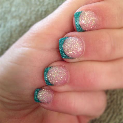 Solar Nails Sparkly Turquoise Solar Nails Nails Hair And Nails