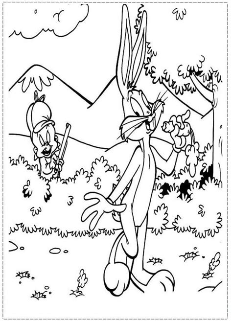 Bugs Bunny And Elmer Fudd 2 Coloring Pages