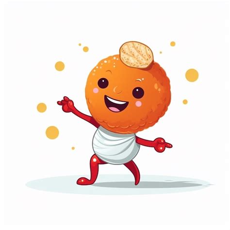 premium ai image  cartoon orange character   smile   face