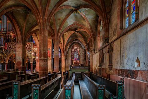 Gothic Murals In The Saint Pierre Le Jeune Protestant Church