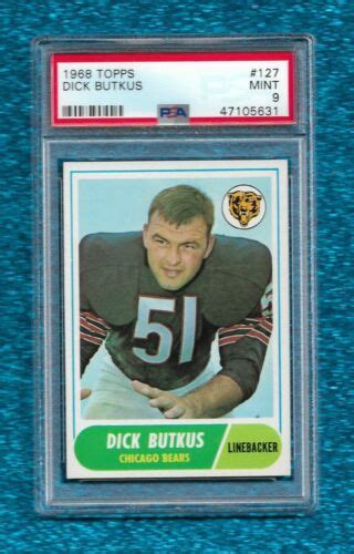 Topps Dick Butkus Psa Mint Pop Only Higher Hof Bears