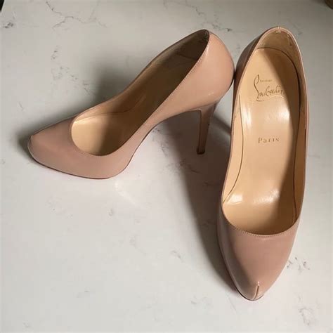 Christian Louboutin Nude Patent Leather Pumps Size Christian