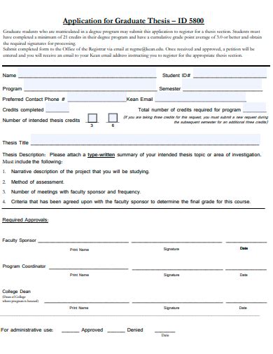 FREE 20 Thesis Application Samples In PDF MS Word
