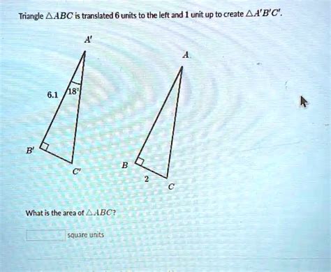 Solved Triangle Abc Is Translated Units To The Left And Unit Up