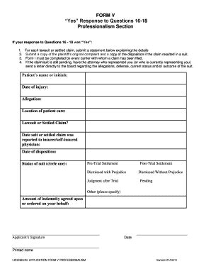 Fillable Online Tmb State Tx FORM V 18 Professionalism Section Tmb