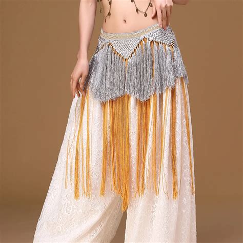 2017 Handmade Dancewear Women Belly Dance Belts Wrap Long Tassel Simple