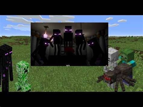 Minecraft Mobs React To Enderman Rap Youtube