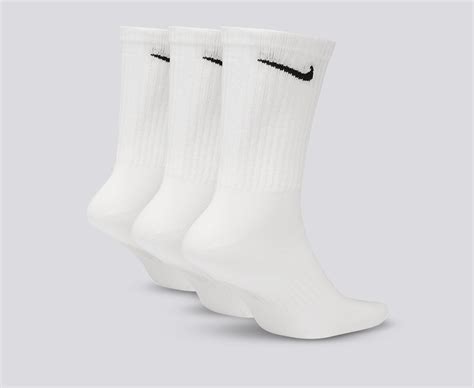 Nike U NK EVERYDAY LTWT CREW 3PR WHITE BLACK VegNonVeg