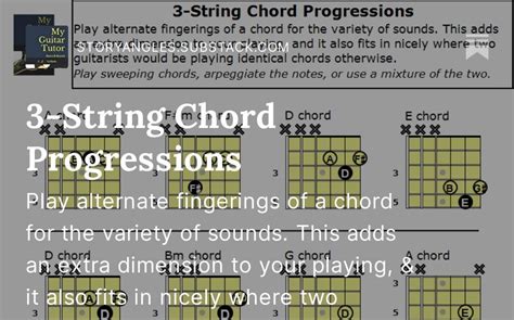 3 String Chord Progressions By C L Nichols