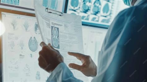 premium photo  doctor showing medical charts  diagrams   patient