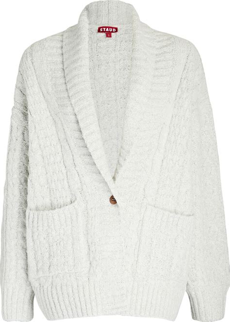 STAUD Norma Cable Knit Cardigan ShopStyle