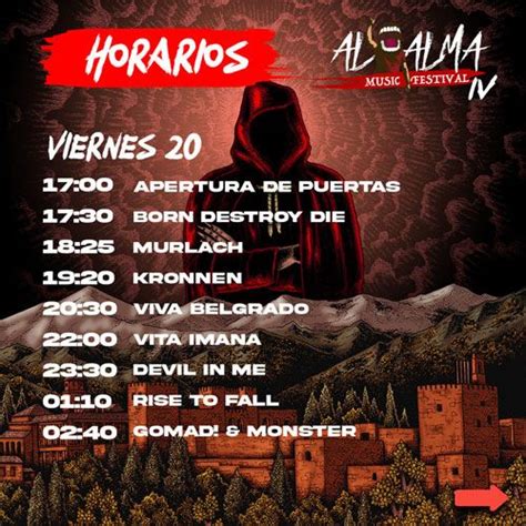 AL ALMA MUSIC FEST horarios de su IV edición METAL LEGION