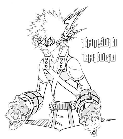 Dibujos De My Hero Academia Katsuki Bakugo Para Colorear Para Colorear